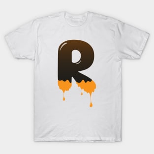 Chocolate Alphabet Letter R T-Shirt